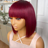 Short Straight Brazilian Bob Wigs