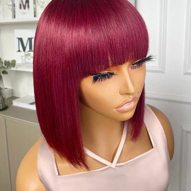 Short Straight Brazilian Bob Wigs