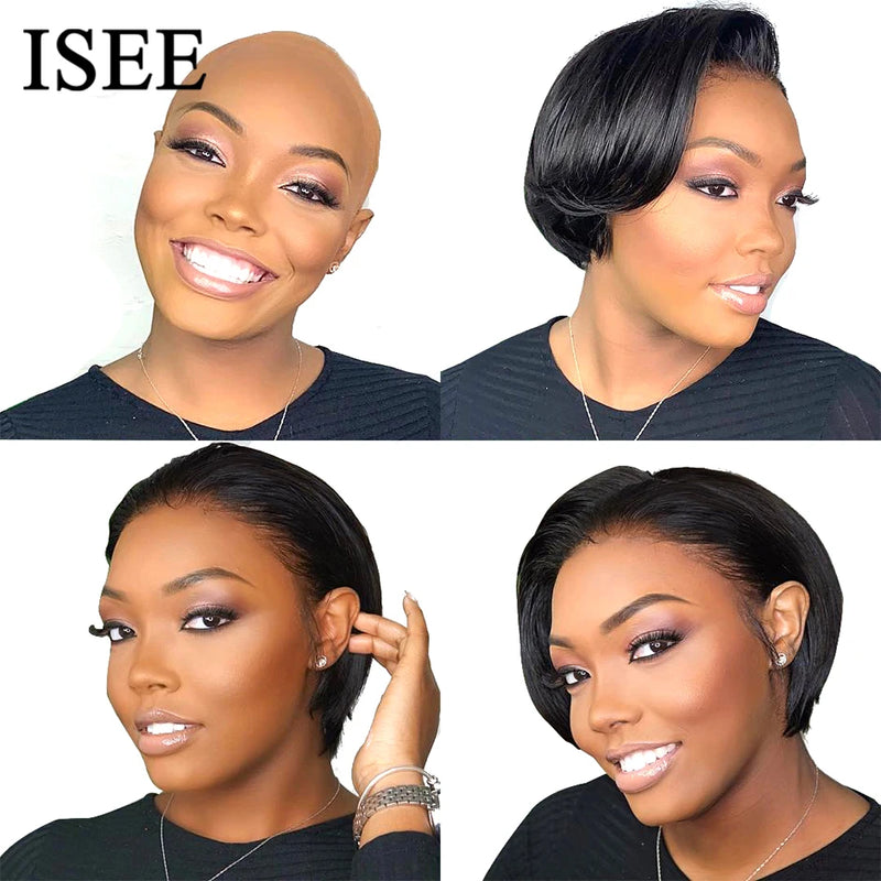 Short Bob Lace Front Human Hair Wigs