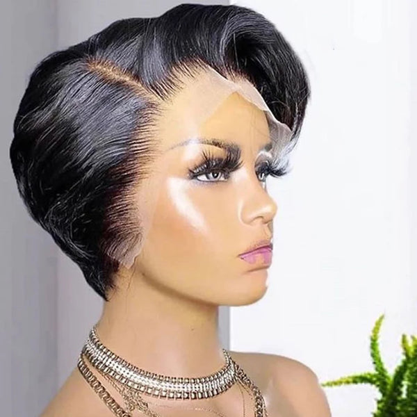 Women Straight Short Bob Pixie Wig