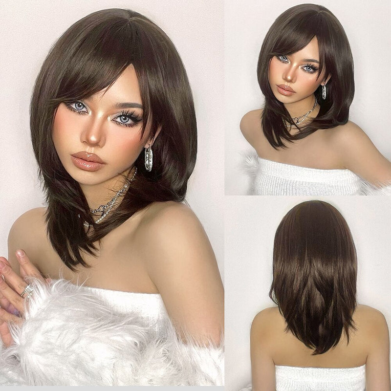 Shoulder Length Layered Synthetic Wig