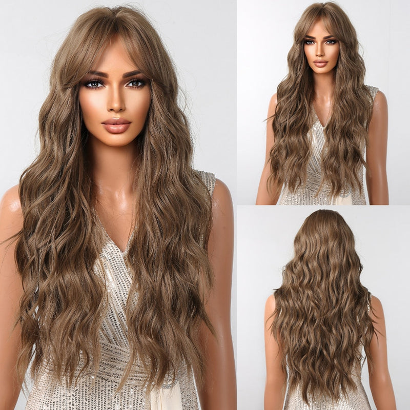 Long Grey Blonde Synthetic Wig