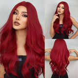 Long Wavy Pink Wig