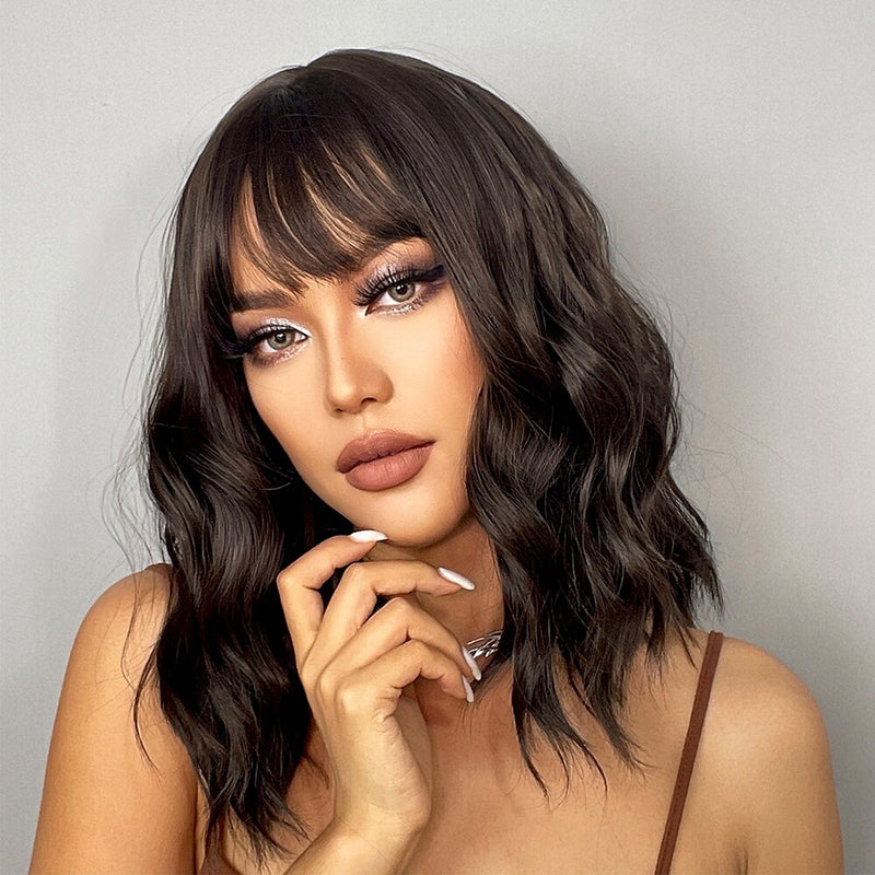 Short Wavy Synthetic Natural Wig