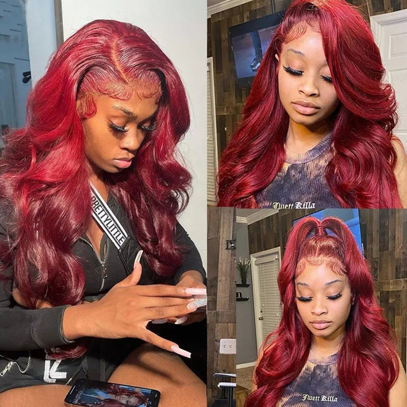 Burgundy Body Wave Lace Front Wig