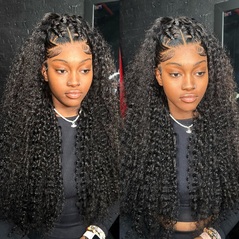 Water Wave Curly Lace Frontal Wigs