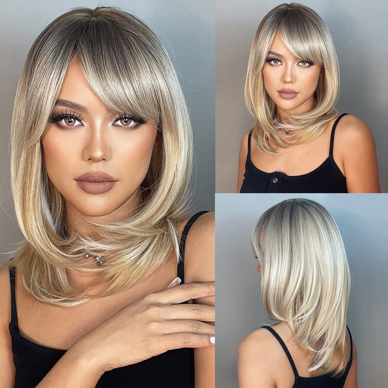 Shoulder Length Layered Synthetic Wig