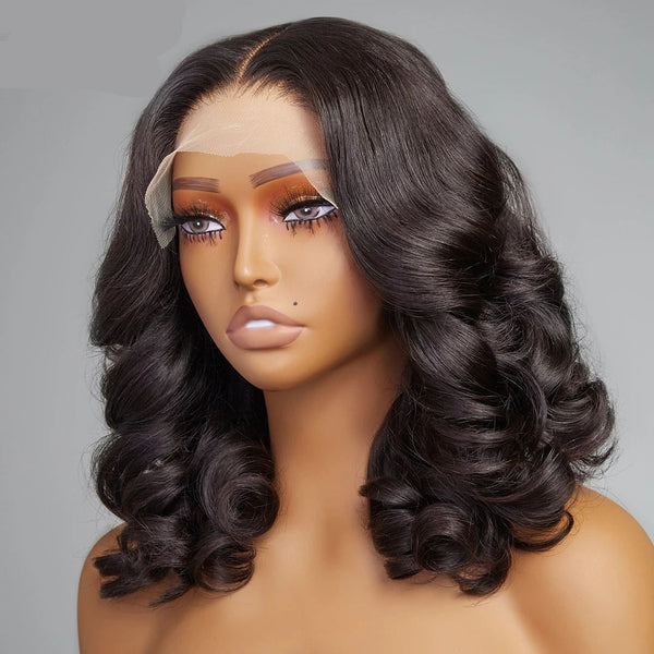 Body Wave Transparent Lace Front Bob Wig