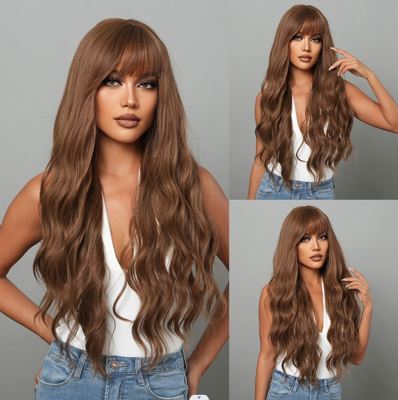 Long Grey Blonde Synthetic Wig