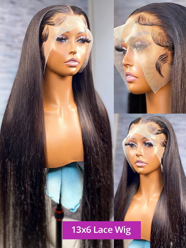 Bone Straight Human Hair Lace Frontal Wigs