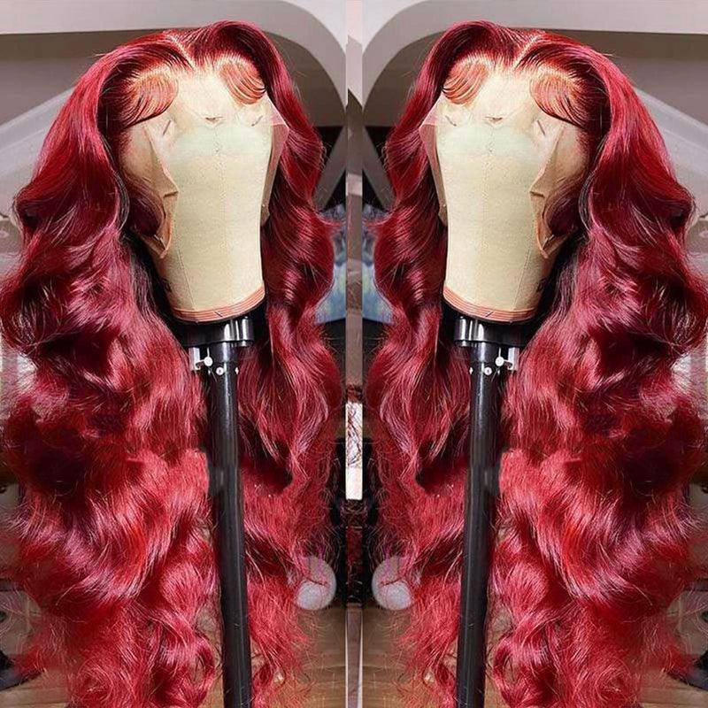 Burgundy Body Wave Lace Front Wig