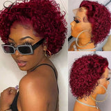 Pixie Cut Short Curly Lace Front Wigs