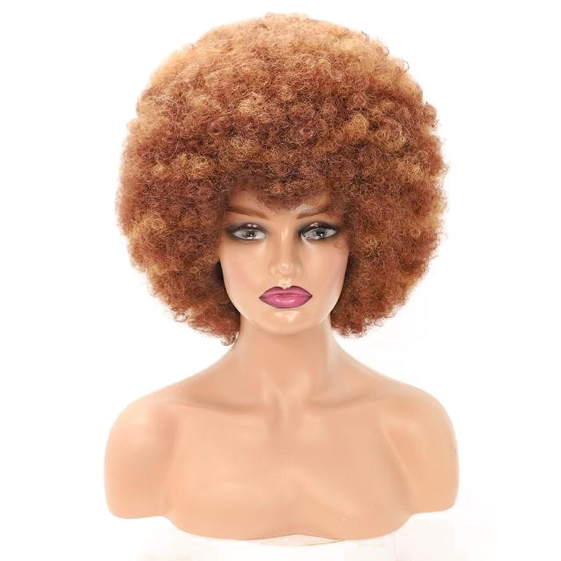 Short Afro Curly Synthetic Wigs