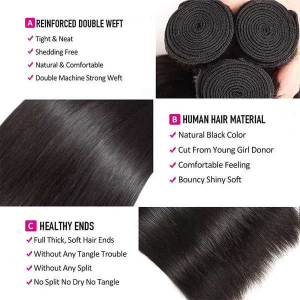 Bone Straight Human Hair Extensions