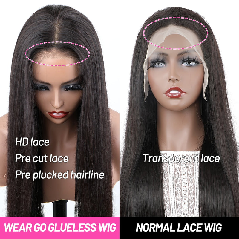 Glueless Malaysian Straight Wig