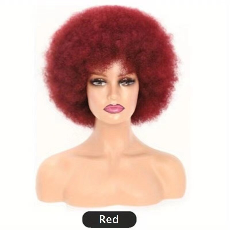 Short Afro Curly Synthetic Wigs