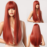 Light Wine Red Synthetic Wigs