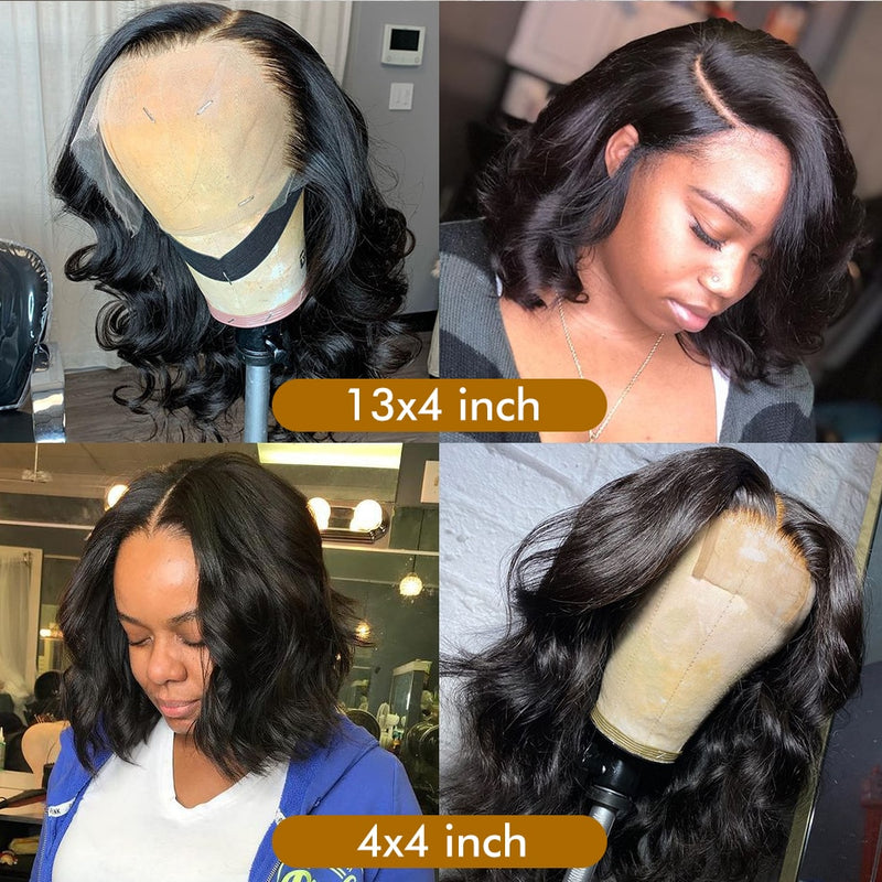 Body Wave Bob Transparent Lace Frontal Wig