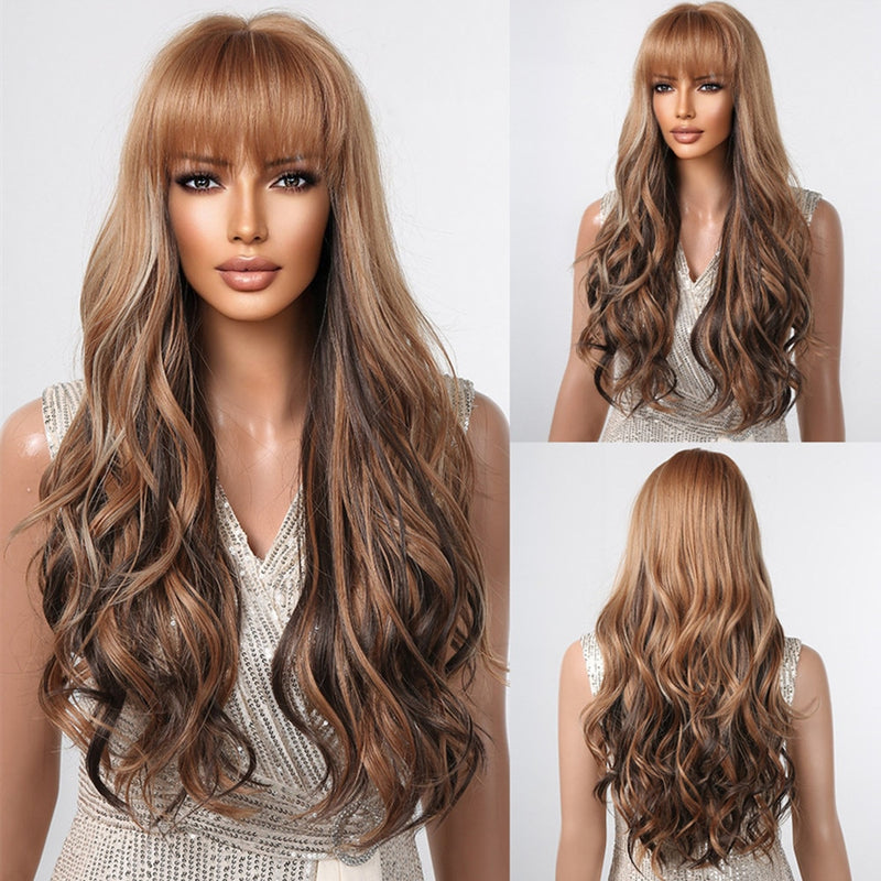 Long Grey Blonde Synthetic Wig