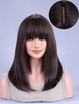 Black Brown Synthetic Wig