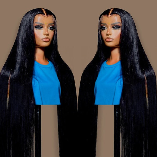 Bone Straight Human Hair Lace Frontal Wigs