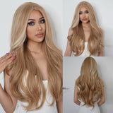 Honey Gery Blonde Highlight Synthetic Wigs