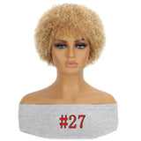 Short Afro Human Hair Kinky Curly Wig