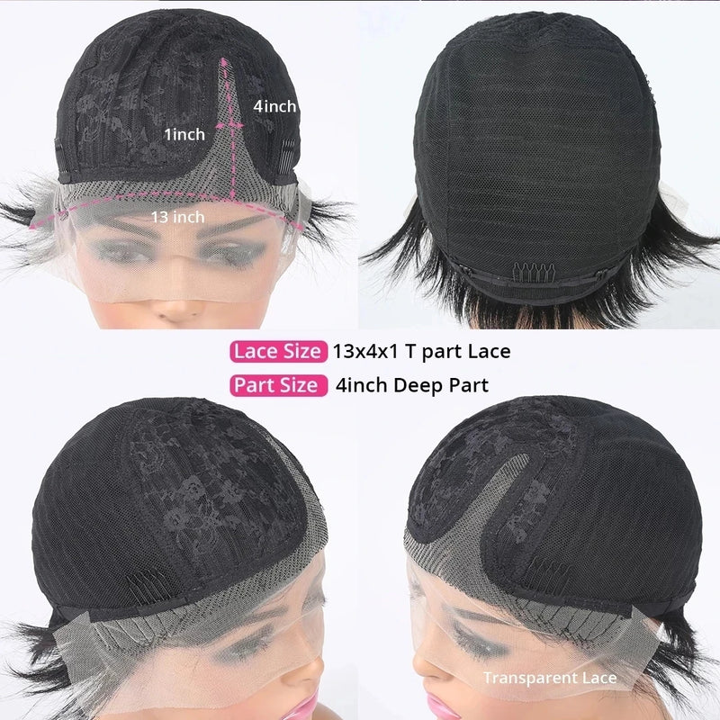 Lace Straight Bob Pixie Wigs